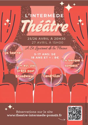 Le théâtre de l'intermède vous invite au spectacle des jeunes comédiens emmenés par Eva Besnier. De 7 à 18 ans, il ont hâte de vous montrer leurs talents à travers 4 pièces ! Venez les applaudir en nombre.